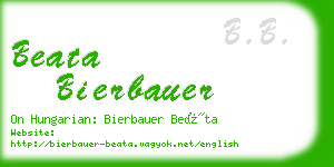 beata bierbauer business card